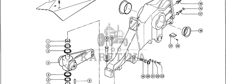 Claas Lexion 580 RAMA PRA. 0007642272 (Gumowa półgąsienica; rama)-1