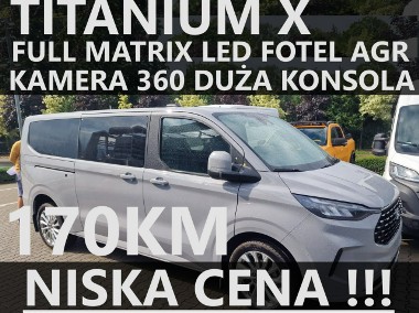 Ford T Tourneo Custom Titanium X 170KM Kamera 360 Matrix LED Fotel AGR Hak Super-1