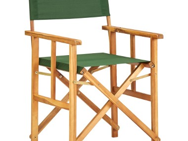 vidaXL Krzesło reżyserskie, lite drewno akacjowe, zielone45953-1
