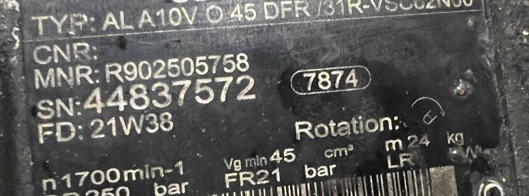 Rexroth AL A10V O 45 DFR /31R-VSC62N00 ( R902505758 ) Pompa hydrauliczna-1