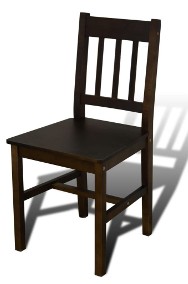 Drewniany zestaw jadalniany stół z 4 krzesłami, brązowy241221-2