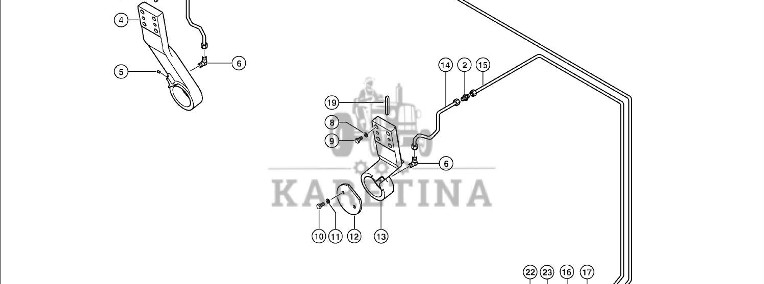 Claas Lexion 580 RAMIĘ ŁOŻYSKUJĄCE PRA. 0007528663 (Przewody smarowe ramion łoźyskujących)-1