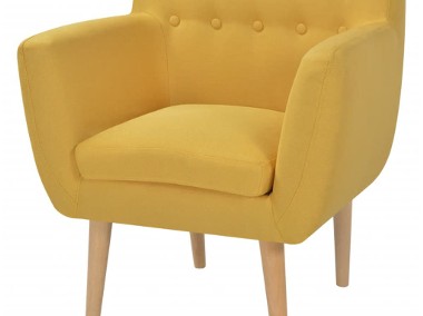 vidaXL Fotel, żółty, tkanina244069-1