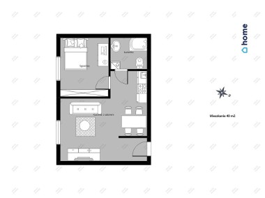 Mieszkanie 2 pokojowe na wynajem 40m2-2