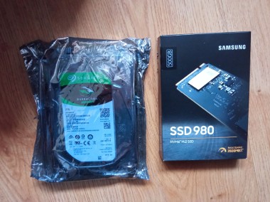 SSD Samsung 980 500gb m.2 + Dysk twardy Seagate 3,5" BarraCuda 2TB-1