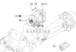 Claas Jaguar 970 - tylna oś napędowa - hydromotor 0001246971