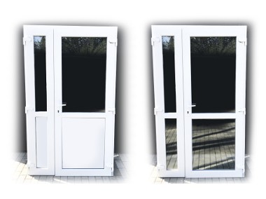 Nowe Drzwi PCV 125x210 Białe od ręki klamka gratis-1