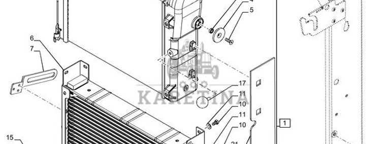 New Holland T6070 Chlodnica posrednia 47568314-1