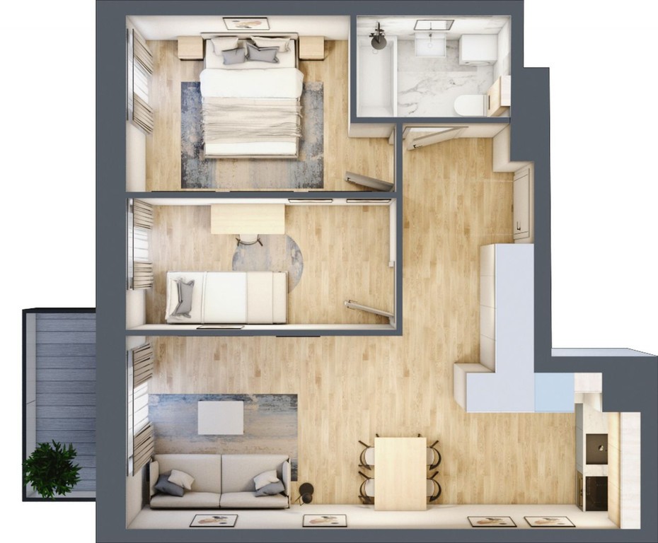 Mieszkanie na sprzedaż, 50 m², 3 pokoje Wrocław Śródmieście