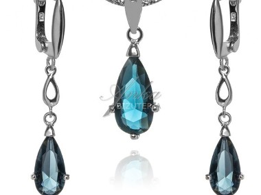 ankabizuteria.pl Biżuteria srebrna z kryształami Indian Sapphire - el-1
