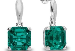 ankabizuteria.pl Kolczyki srebrne   Londra crystals Emerald