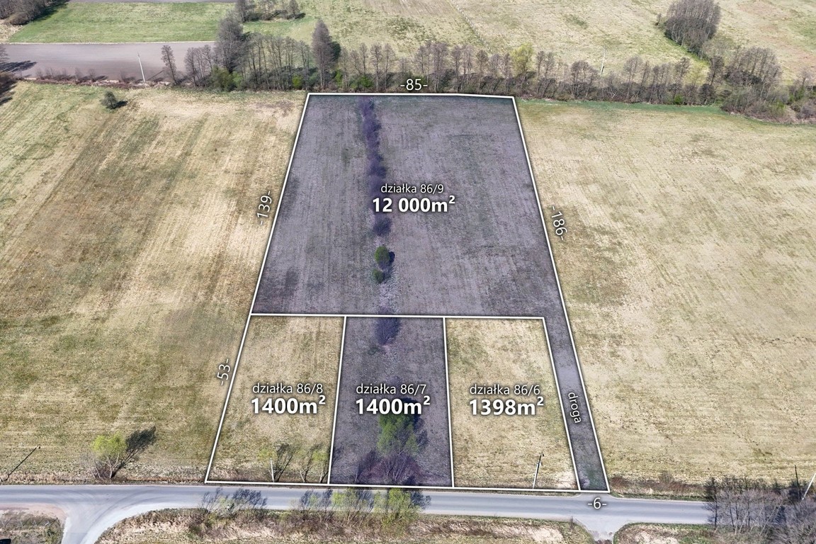 Działka 13 400 m² z warunkami zabudowy - Widok 4