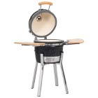 vidaXL Ceramiczny grill Kamado z wędzarnią, 81 cm