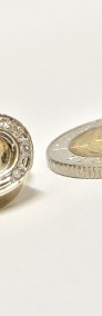 Złoty PIERŚCIONEK 585 14K żółte i BIAŁE złoto DIAMENTY 0.14ct UnoAErre r.12-4