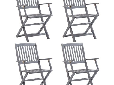 vidaXL Składane krzesła ogrodowe, 4 szt., lite drewno akacjowe46334-1