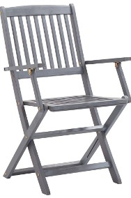 vidaXL Składane krzesła ogrodowe, 4 szt., lite drewno akacjowe46334-2