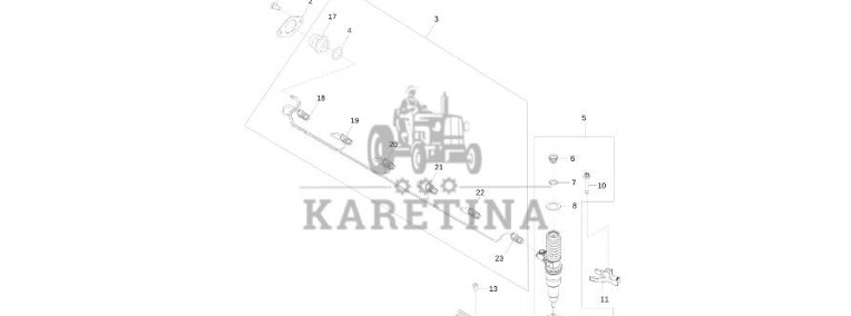 John Deere 9470RX - Zespół wtryskiwacza elektr. DZ121295 (Silnik)-1