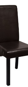 vidaXL Krzesła stołowe, 6 szt., brązowe, sztuczna skóra271838-4