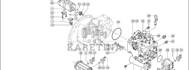 Claas Lexion 600 POMPA TRÓJSTOPNIOWA 0007718390 (Pompy hydrauliczne)-1