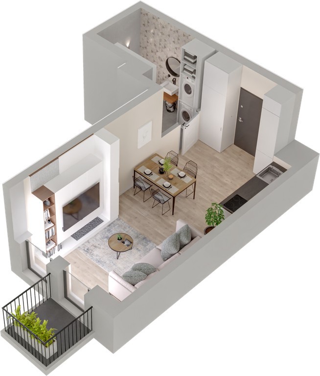2.M.15 | 29,50 m² | kawalerka z balkonem | Krzyki-Gaj | OSTATNIE - Widok 2