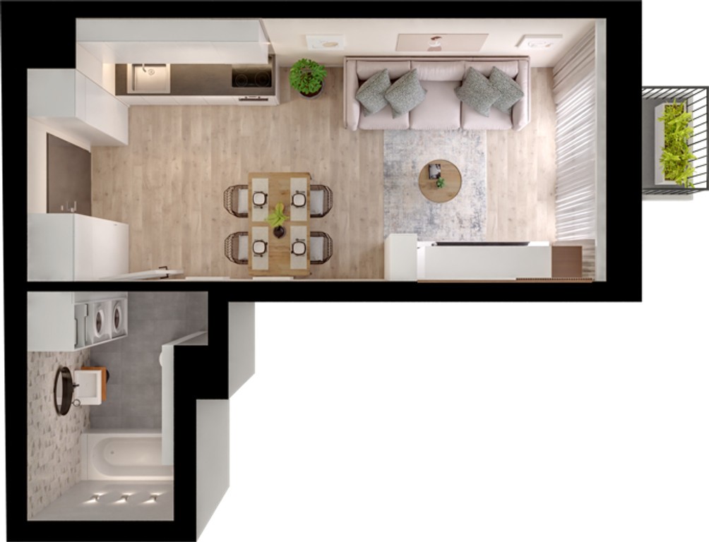 2.M.15 | 29,50 m² | kawalerka z balkonem | Krzyki-Gaj | OSTATNIE - Widok 3
