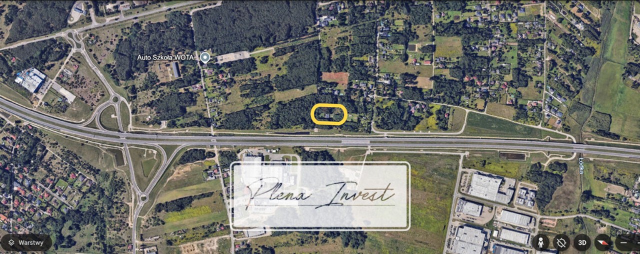 Działka inwestycyjna tuż przy trasie S14 – pohled 4