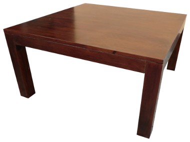 150cm, Stół kwadratowy drewniany Mahoń SOLID-1