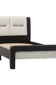 vidaXL Rama łóżka z LED, czarno-biała, sztuczna skóra, 90 x 200 cm286733-2