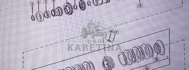 John Deere RE238219/synchronizator komplet/John Deere 4555/4755/4955/ Nr części RE238219-1