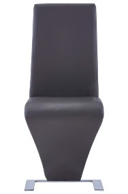 vidaXL Krzesła o zygzakowatej formie, 2 szt., szare, sztuczna skóra281668-2