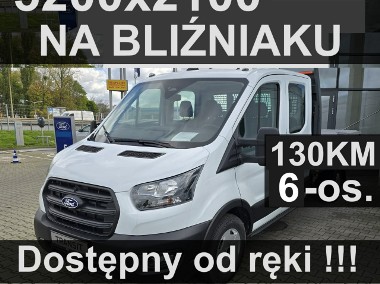 Ford Transit 6-os Skrzynia na bliźniaku 3800x2100 Hak 130KM Podwójna kabina od rę-1