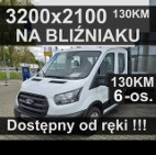 Ford Transit 6-os Skrzynia na bliźniaku 3800x2100 Hak 130KM Podwójna kabina od rę