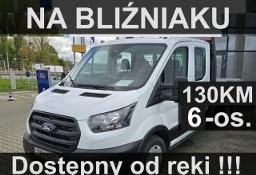 Ford Transit 6-os Skrzynia na bliźniaku 3800x2100 Hak 130KM Podwójna kabina od rę