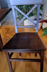 Stół i krzesła do jadalni, styl kolonialny, drewno egzotyczne-3