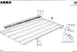 Claas Dominator 98 - młocarnia - półka zwrotna 0006868100