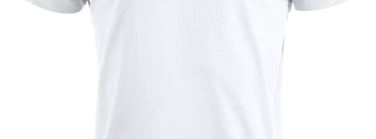 BAWEŁNIANY T-shirt, koszulka gładka kolor biały CLIQUE (CH Land Warszawa)-1