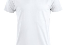 BAWEŁNIANY T-shirt, koszulka gładka kolor biały CLIQUE (CH Land Warszawa)