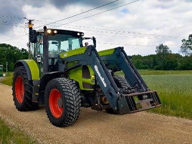 Ciągnik rolniczy Claas Ares 697 ATZ + ładowacz Quicke Q65 + TUZ + Wom-1