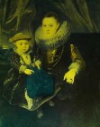 Portret młodej damy z dzieckiem pędzla Anthonisa van Dycka, reprodukcja