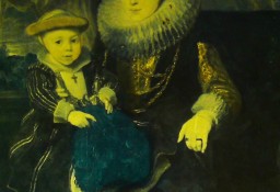 Portret młodej damy z dzieckiem pędzla Anthonisa van Dycka, reprodukcja