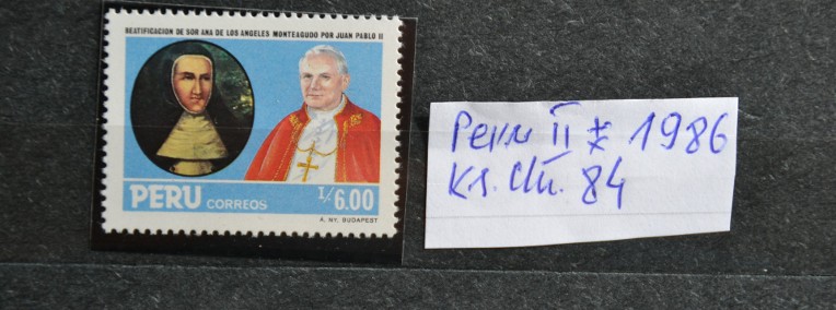 Papież Jan Paweł II Peru II ** Wg Ks Chrostowskiego 84 w hawidzie-1