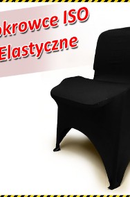 Elastyczne  Pokrowce na krzesła ISO czarne-2