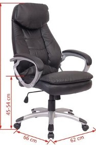 Skórzany fotel biurowy, 62 x 66 x 111 cm-3