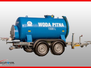Wóz do wody pitnej beczkowóz Meprozet 1000 L 1500 L na przyczepie samochodowej-1