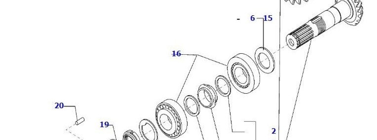 Komatsu WA100 - most napędowy przedni Carraro - flansza 42W-22-H0P84-1