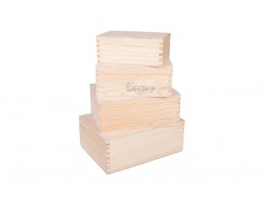 drewniany zestaw pudełek 4 w 1 decoupage -2