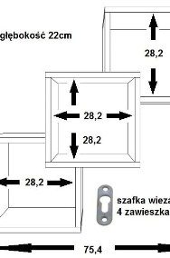 KARATE YP6 półka wisząca 75x22 w.75 -2