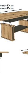 Nowoczesny loftowy ławostół ława L16 RAMA podnoszona rozkładana do 160cm-3