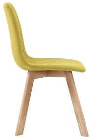 vidaXL Krzesła stołowe, 4 szt., żółte, tapicerowane tkaniną248227-2