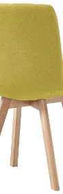 vidaXL Krzesła stołowe, 4 szt., żółte, tapicerowane tkaniną248227-3
